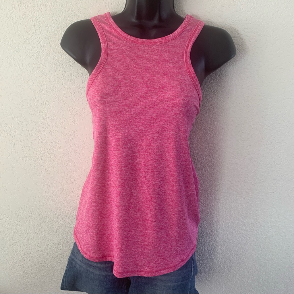 Spyder Active Tank Top Size L New Racer Back Cut Out Women's Pink Tags $48
